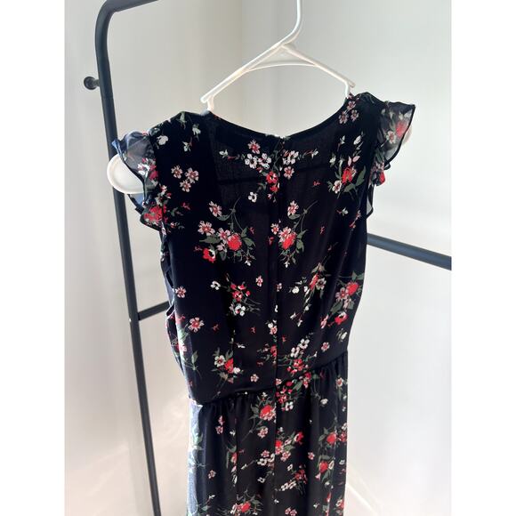 Small Lenon Floral Flutter Sleeve Dress NWT - Picture 13 of 16